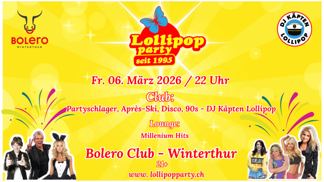 Lollipop Party on Tour im Bolero Winterthur